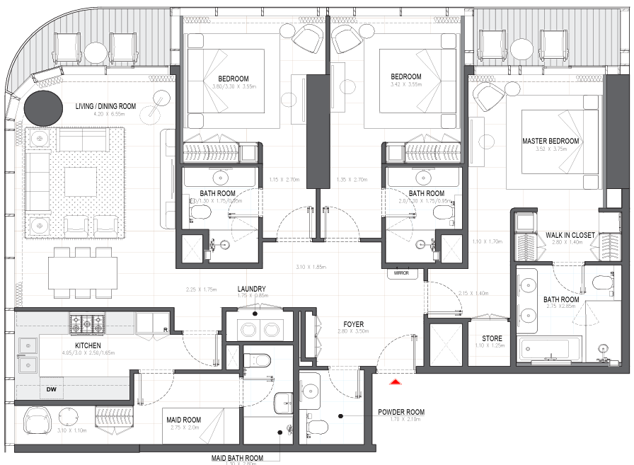 3 Bedroom Floor Plan